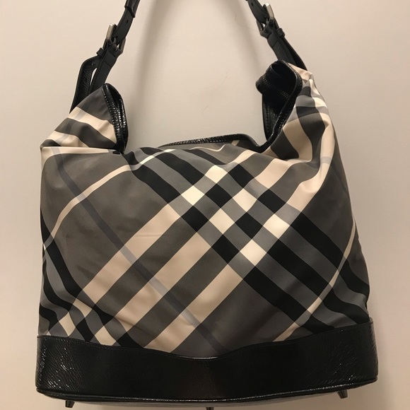 Burberry Handbags - Burberry Smoke Check Hobo Bag